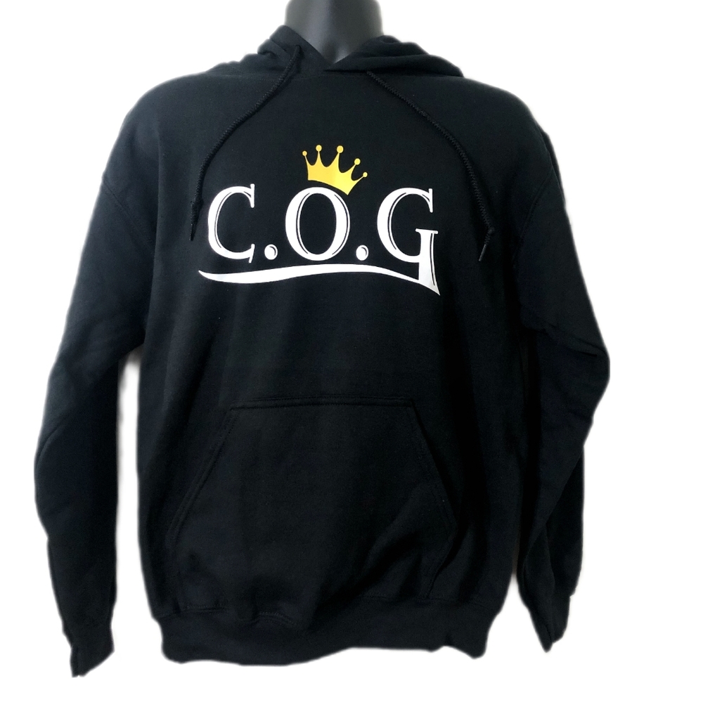 S-XL Black Unisex C.O.G. Hoodies